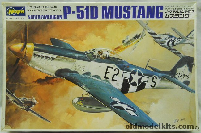 Hasegawa 1/32 P-51D Mustang or RAF Mustang Mk.IV - RAF 112 Sq 1945 / USAAF 'The Millie P'  55 / 343 or 8th Air Force 361 / 375 (Box Art Aircraft), JS086-800 plastic model kit